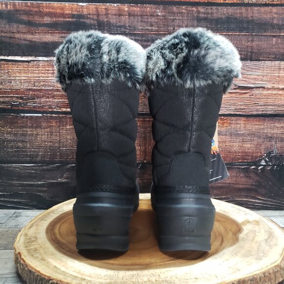 NWT Kamik Snow Boots Size 7 Momentum Waterproof Insulated Outdoor Black Vegan - Picture 4 of 11